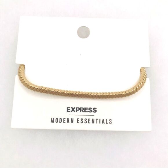 Express Jewelry - Express Gold Round Chain Tennis Bracelet